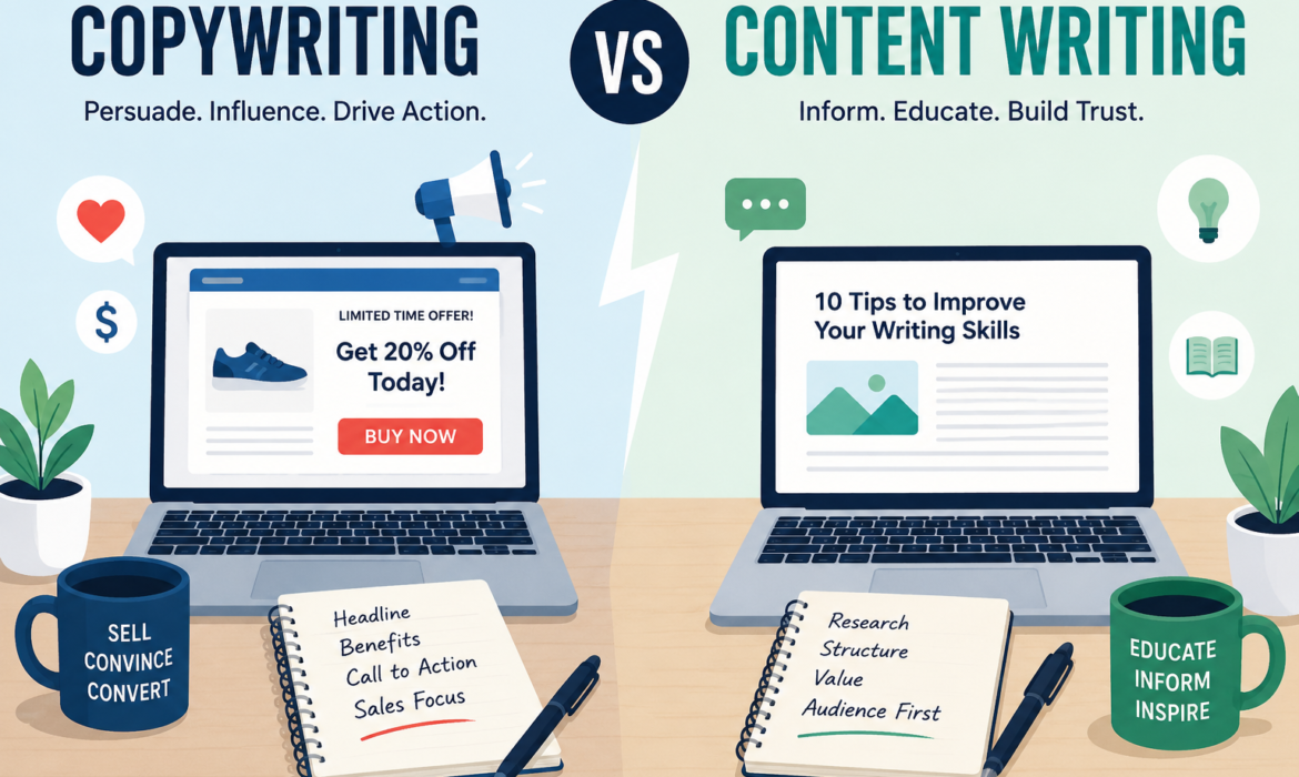 copywriting vs content writing