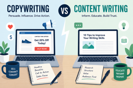copywriting vs content writing